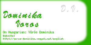 dominika voros business card