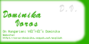 dominika voros business card